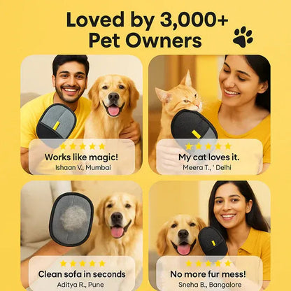 Washable Pet Hair Remover Glove for Sofa, Bed & Carpet